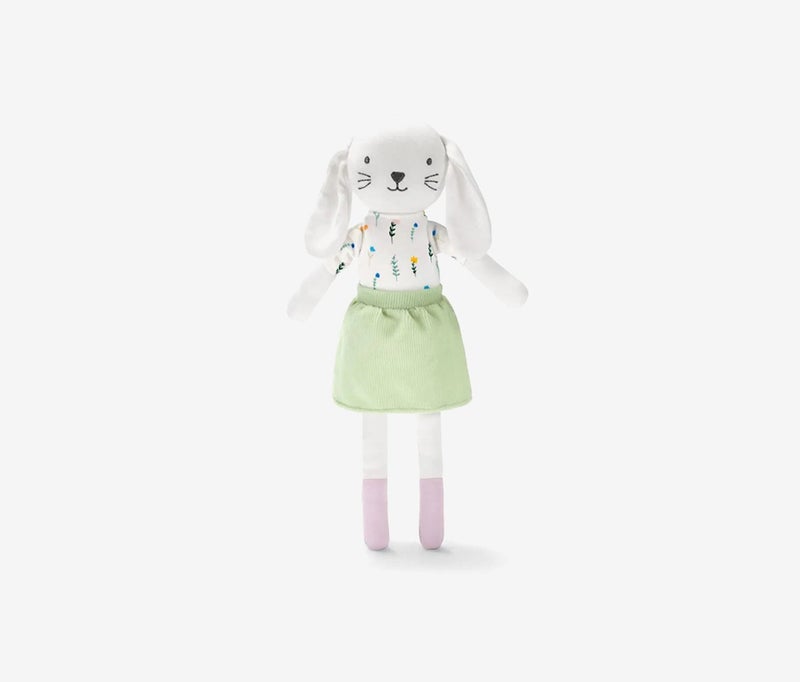 Tchibo Cute Bunny Rag Doll, White Combo - Image 1