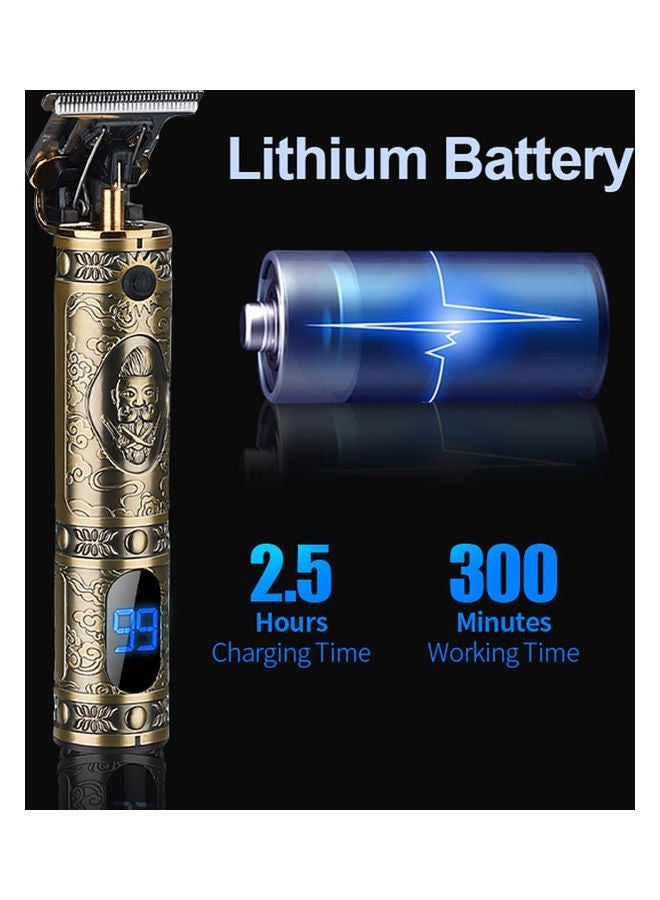 إسكدنيا ماكينة تشذيب احترافية للشعر واللحية لاسلكية قابلة للشحن مع أمشاط ذهبي - Image 5