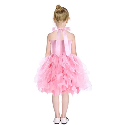 Suppromo Pink Tutu Dress for Girls Sparkly Sequin Tulle Fairy Princess Birthday Party Dresses for Little Girls Kids Prom Sneaker Ball Gown Dance Pageant Graduation Christmas Outfit 5-6T - Image 4