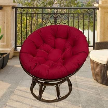 Generic Soft Symphony Swing Chair Cushion for Hanging Basket Chair Swing with Polyester Cloth Cushion for Hanging ChairOutdoor Egg Swing ChairGarden Swing Jhula Seat Padded Pillow Maroon  - Image 2