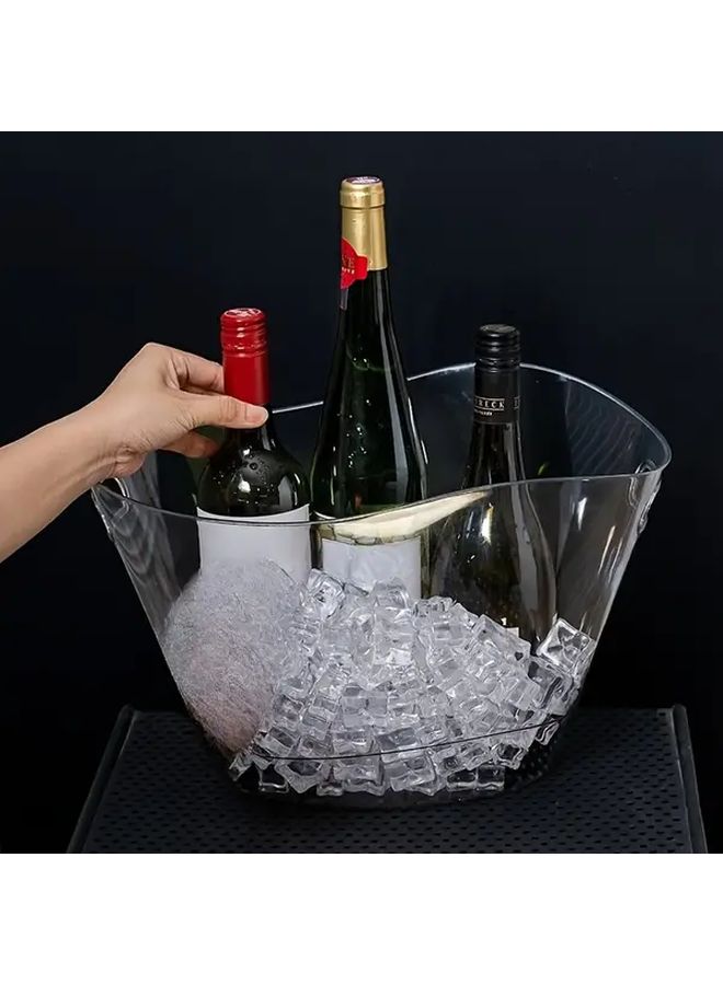 Large Heavy Duty Clear Acrylic Ice Bucket 4L With Lid For Beer Wine Party - Image 5