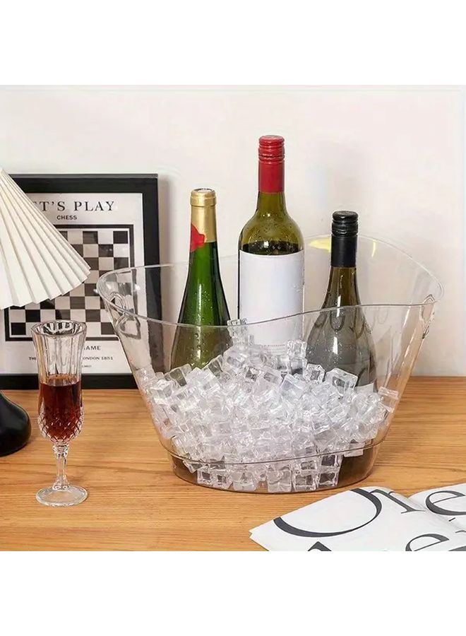 Large Heavy Duty Clear Acrylic Ice Bucket 4L With Lid For Beer Wine Party - Image 4