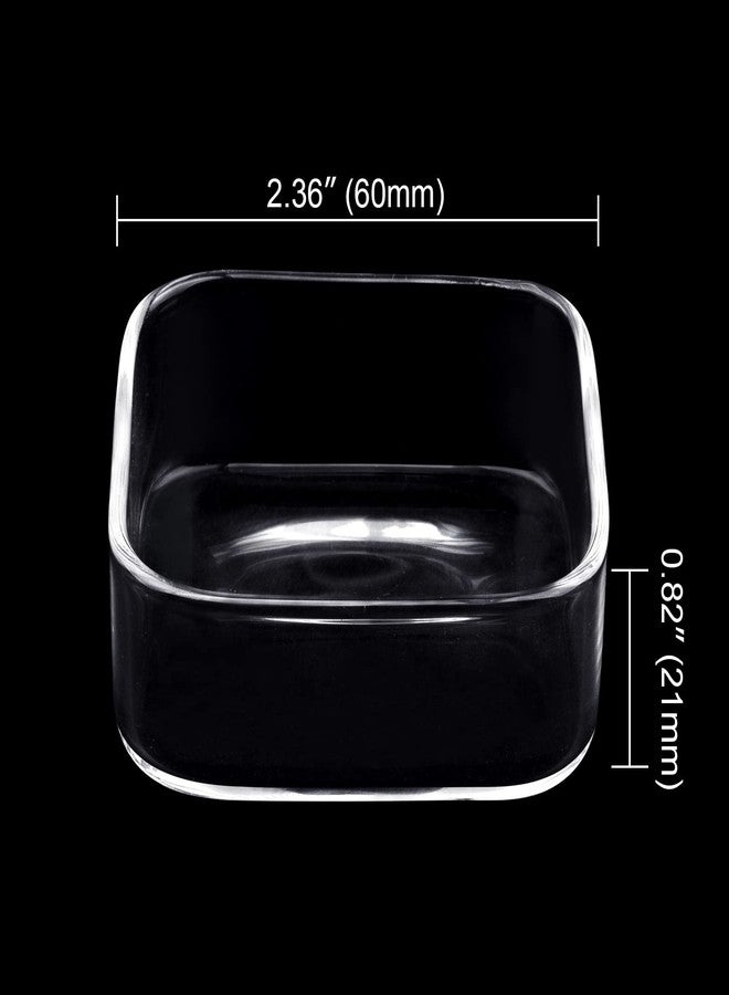 WEAVERBIRD Aquarium Shrimp Feeder Dish Fish Tank Feeding Bowls Glass Square Clear Dish Tray Plate - Image 2