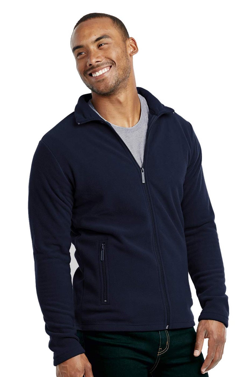 Knocker Men's Polar Fleece Zip Up Jacket (M, Navy) - Image 2
