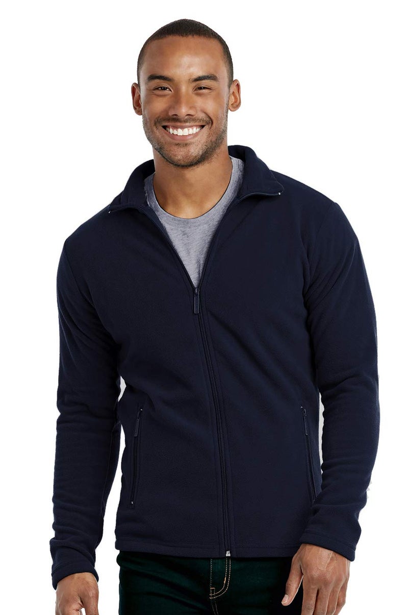 Knocker Men's Polar Fleece Zip Up Jacket (M, Navy) - Image 1