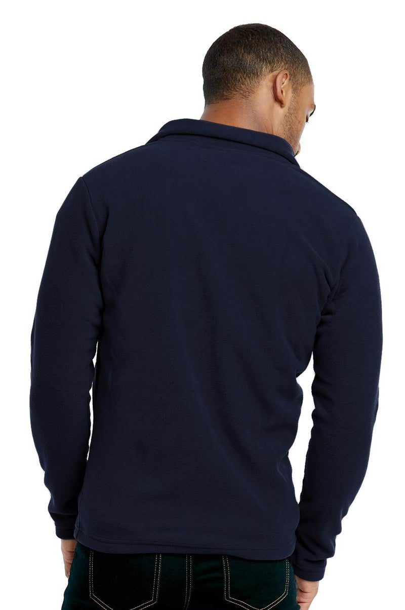 Knocker Men's Polar Fleece Zip Up Jacket (M, Navy) - Image 4