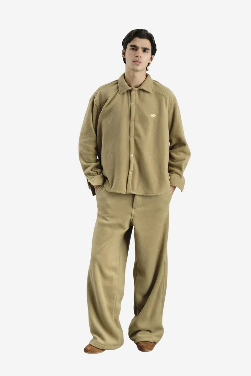 جيستو GIESTO Plush Oversized Snap-Button Shirt