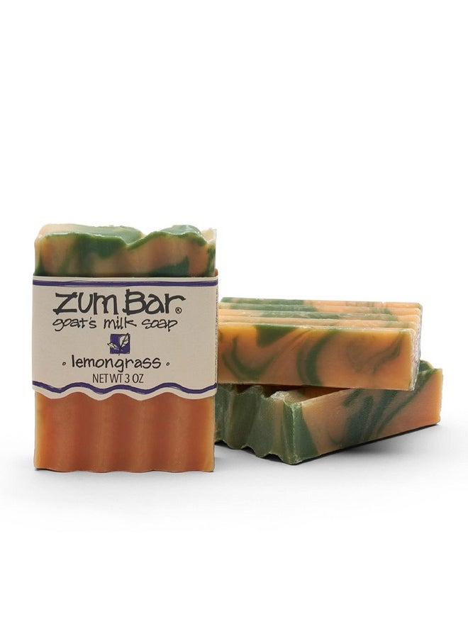 Indigo Wild - Zum Goat'S Milk Soap Bar Bar Soap For Hands & Body Made With Essential Oils 3 Oz Lemongrass (3 Pack) - Image 1