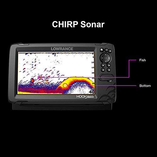 LOWRANCE لويرانس هوك ريفيل 5 سبلت شوت - جهاز كشف الأسماك بحجم 5 بوصات مع محول سبلت شوت، خرائط C-MAP الأمريكية المحملة مسبقًا - Image 5