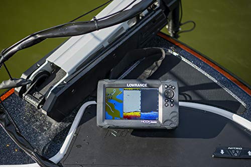 LOWRANCE لويرانس هوك ريفيل 5 سبلت شوت - جهاز كشف الأسماك بحجم 5 بوصات مع محول سبلت شوت، خرائط C-MAP الأمريكية المحملة مسبقًا - Image 4