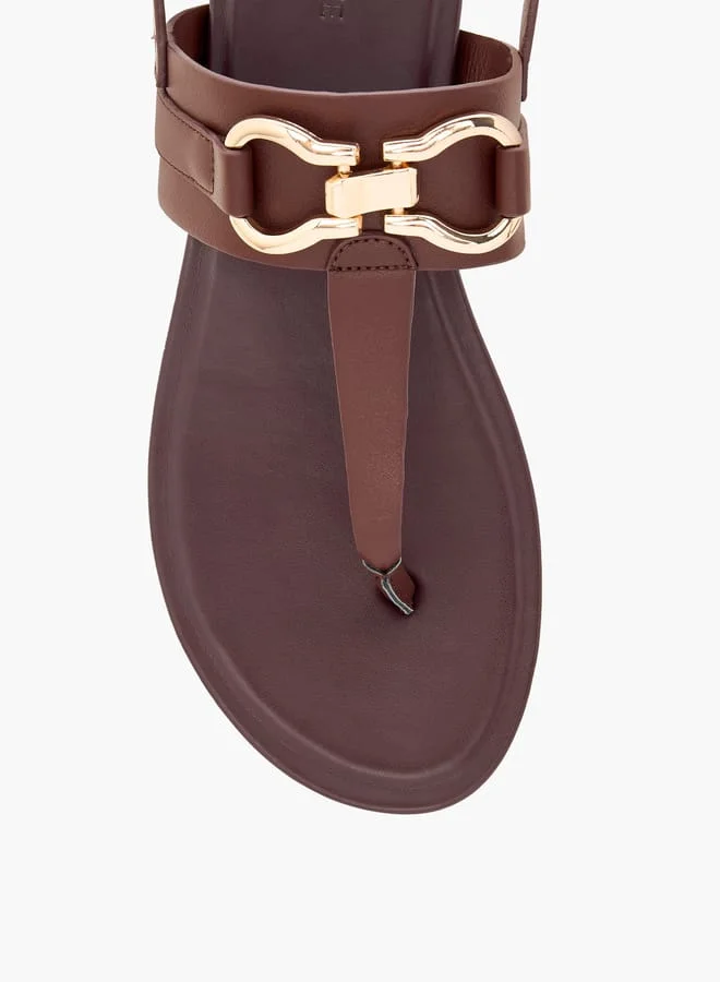 Celeste Womens Metal Accent Sandals with Buckle Closure