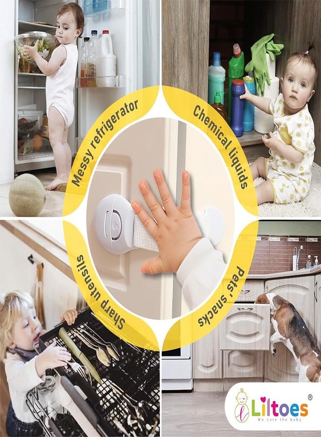 LILTOES Baby Safety Cabinet Locks, Child Proofing for Furniture and Drawers (Cabinet Lock) - Pack of 10 - Image 2