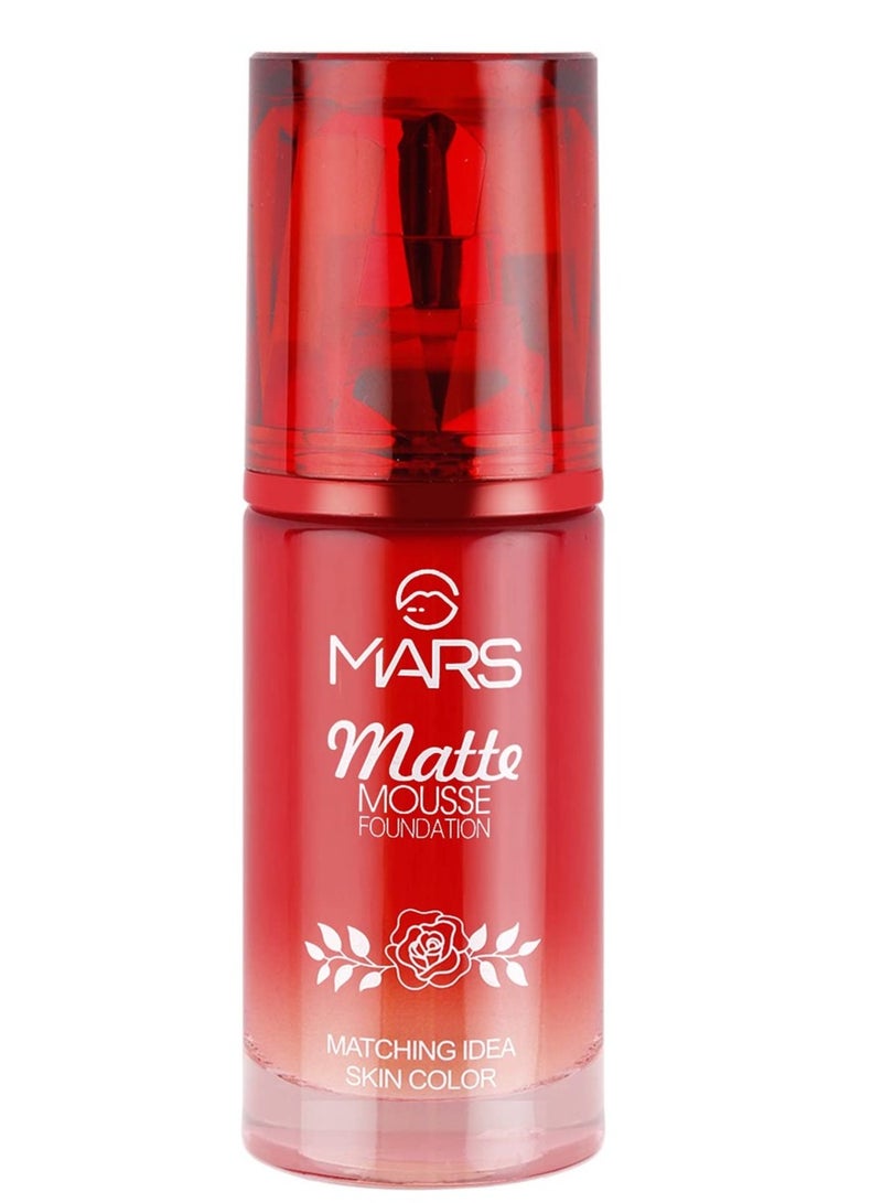 MARS Hydrating Matte Mousse Foundation  Lightweight and Seamlessly Blendable Foundation for Face Makeup  60 ml 106 Golden Beige - Image 4