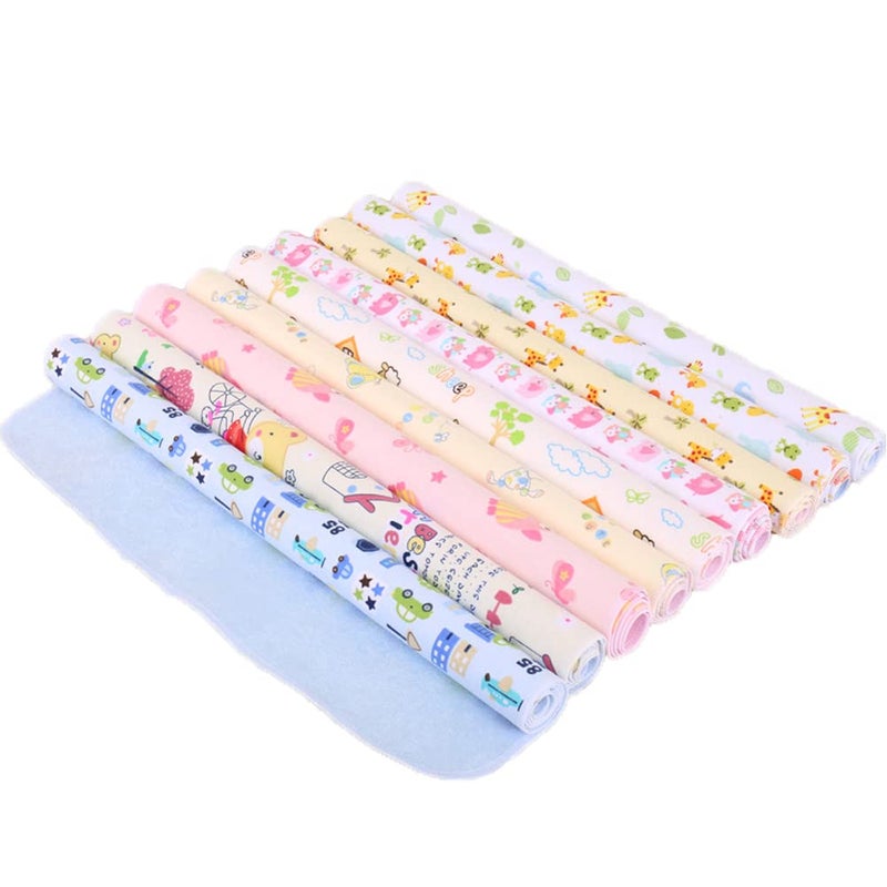 Monvecle 4pcs Pack Baby Infant Waterproof Cotton Changing Pads Washable Resuable Diapers Liners Mats (4pcs Pack-18"x12") - Image 5