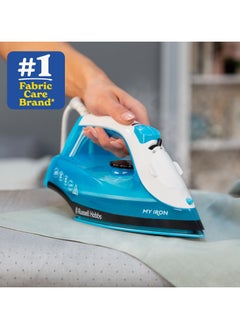 Russell My Iron Steam Iron - 1800W, Ceramic Soleplate, 260ml Tank, 2m Cord, Self-Clean, Blue/White - 1-Year Warranty  - Image 2