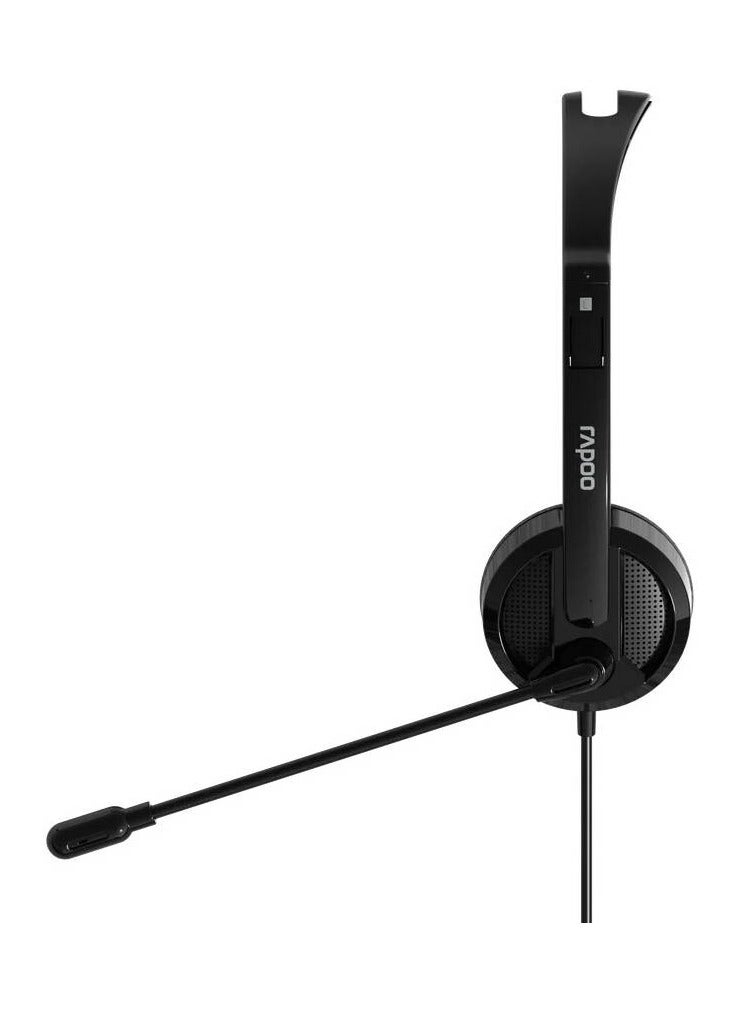 Rapoo H101 is a Wired Stereo Headphone That Offers a Good Balance of Sound Quality and Comfort. It has a 3.5mm Audio Jack, Making it Compatible with Most Devices - Image 2