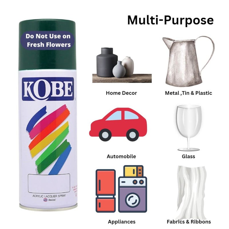Oasis Kobe Colour Spray Paint Multi-Surface For Wood, Metal, Wall, Glass, Fabric (Green) - Image 3