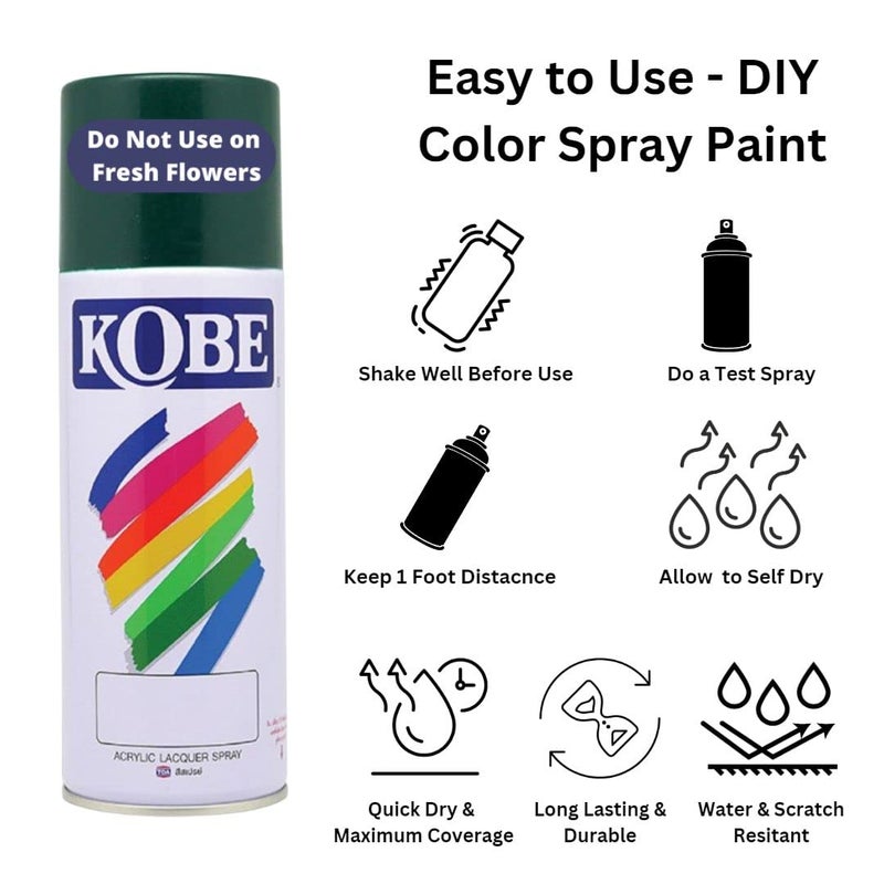 Oasis Kobe Colour Spray Paint Multi-Surface For Wood, Metal, Wall, Glass, Fabric (Green) - Image 4
