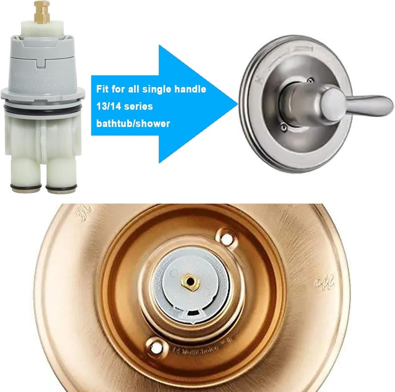 Swess RP46074 Shower Universal Valve Cartridge Assembly for Delta Shower and Tub 1314 Series Faucet Replacement Part for Delta Monitor Cartridge Include RP22734 Bonnet Nut Replacement - Image 4