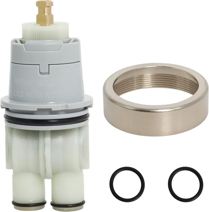 Swess RP46074 Shower Universal Valve Cartridge Assembly for Delta Shower and Tub 1314 Series Faucet Replacement Part for Delta Monitor Cartridge Include RP22734 Bonnet Nut Replacement - Image 1