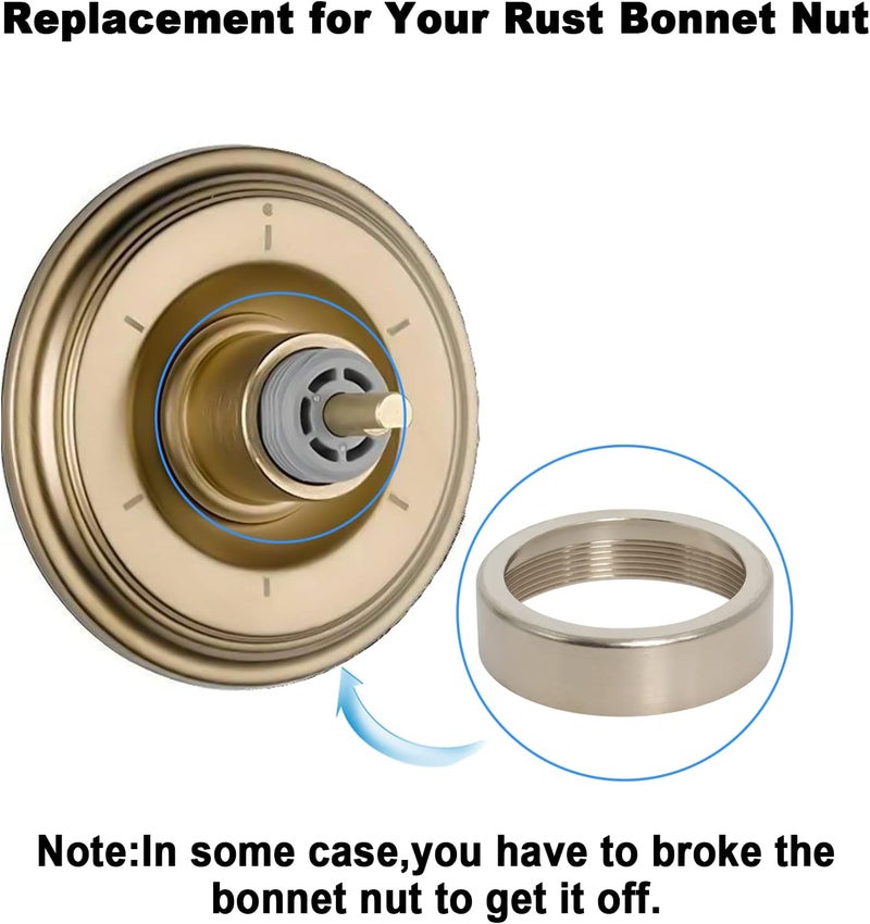 Swess RP46074 Shower Universal Valve Cartridge Assembly for Delta Shower and Tub 1314 Series Faucet Replacement Part for Delta Monitor Cartridge Include RP22734 Bonnet Nut Replacement - Image 3