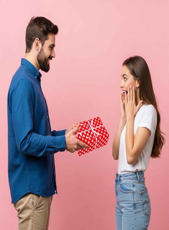 BEISHIDA Red and Pink Heart Valentine's Day Tissue Paper Bulk,Wrapping Tissue Paper for Gift Bags, 14 x 20 Inch Gift Wrap for Valentines，Mother's Day，Wedding，DIY Crafts Holiday Flowers-50 Sheets - Image 4