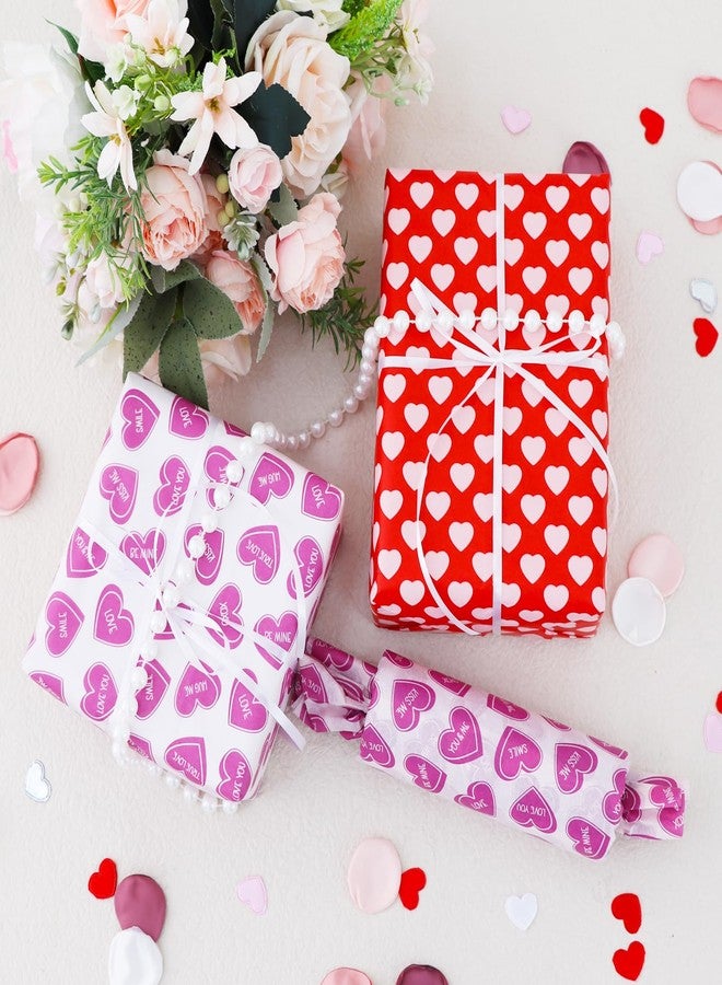 BEISHIDA Red and Pink Heart Valentine's Day Tissue Paper Bulk,Wrapping Tissue Paper for Gift Bags, 14 x 20 Inch Gift Wrap for Valentines，Mother's Day，Wedding，DIY Crafts Holiday Flowers-50 Sheets - Image 2
