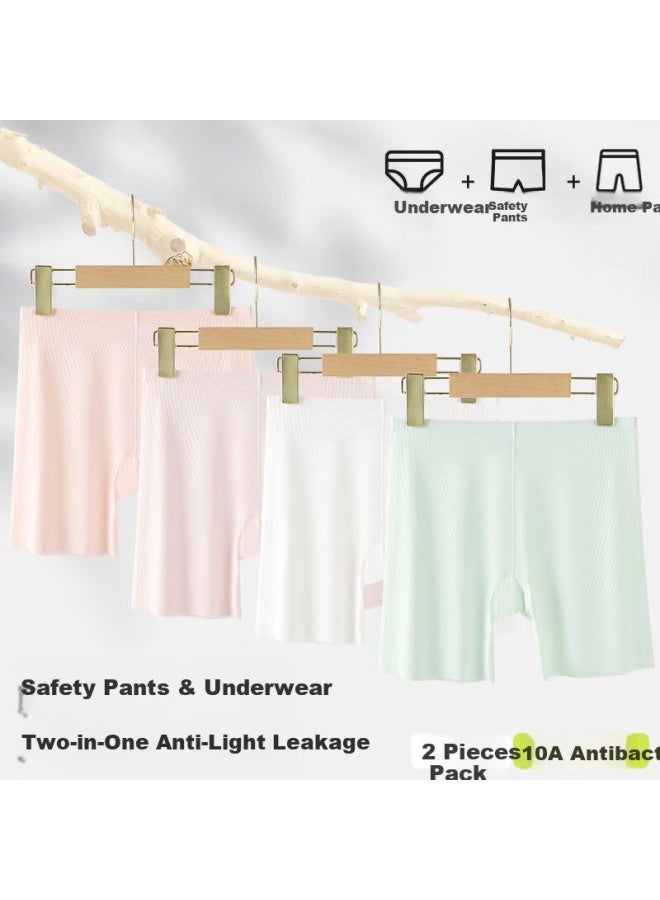 Top Melon Girls' Safety Shorts Underwear Two-in-one Anti-light Children's Ice Silk Shorts Girls Summer Thin Bottoming Safety Pants - Image 2