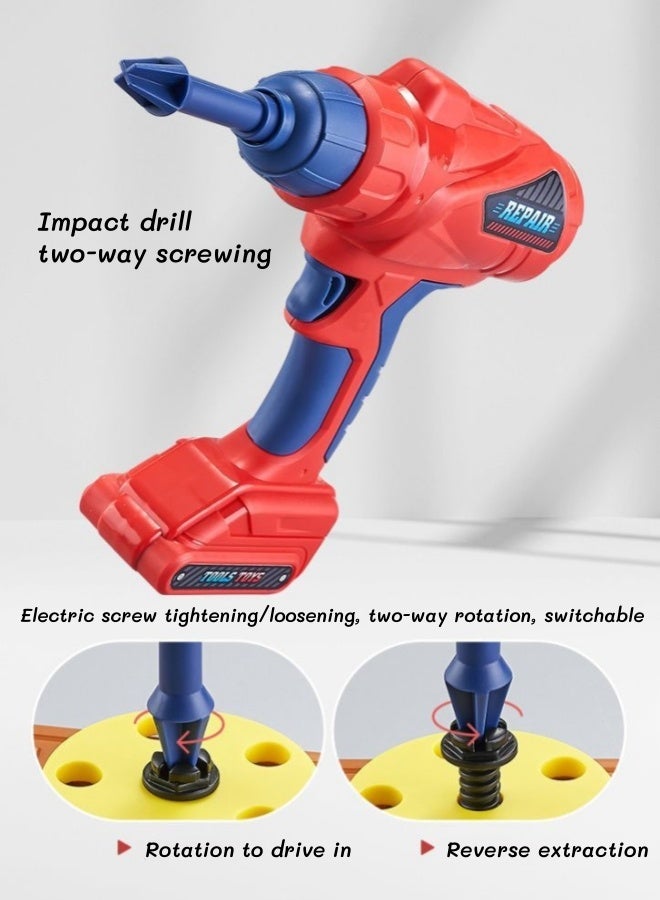 Kids Tool Set – 47 Pcs Toddler Tool Set With Goggles  Electronic Toy Drill, Pretend Play Kids Toys, Toy Construction Tools For Kids Ages 3,4,5,6,7,8 Years Old (47pcs) - Image 4