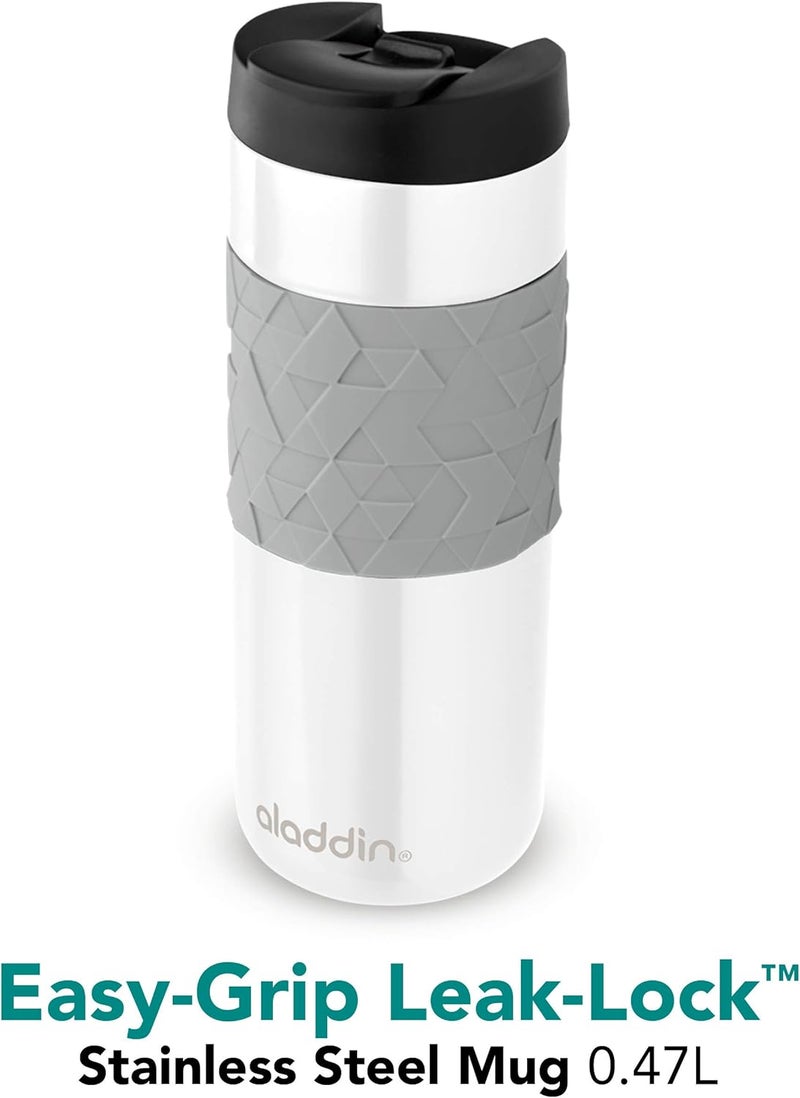 Aladdin Easy-Grip Leak-Lock™ Mug 0.47L White - Insulated Travel Mug with Leakproof Lid - Image 2