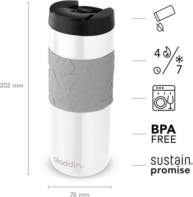 Aladdin Easy-Grip Leak-Lock™ Mug 0.47L White - Insulated Travel Mug with Leakproof Lid - Image 3