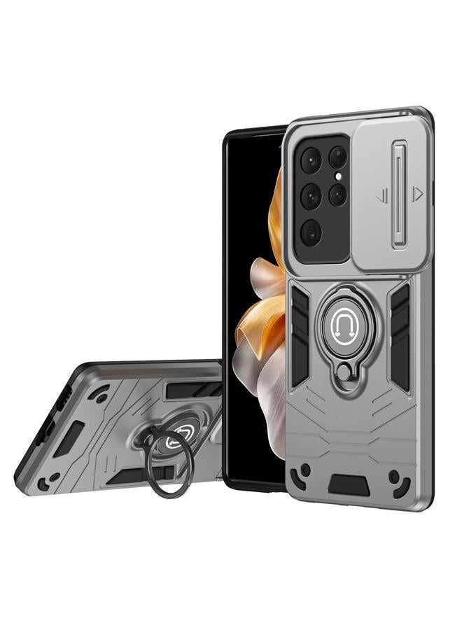 اس-توب جراب لهاتف Samsung Galaxy S24 Ultra 5G مع حامل حلقي من Camshield - Image 1