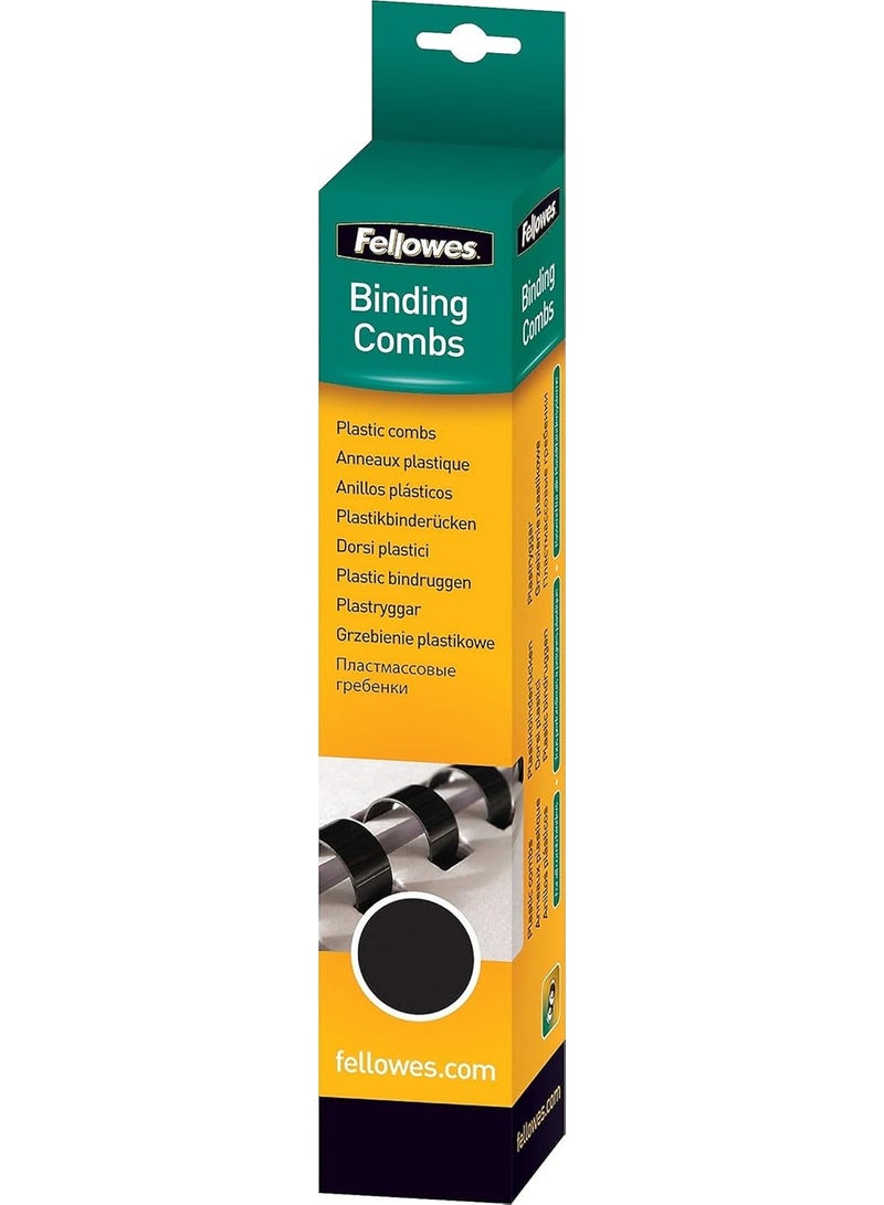 Fellowes Binding Combs Plastic Black 3/4 Inch 25 Pack (52509) - Image 2