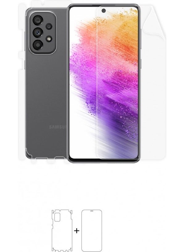 Wrapsol Galaxy A73 5g Full Body Screen Protector Front Back Side Impact Absorbing Polyurethane Film  - Image 1