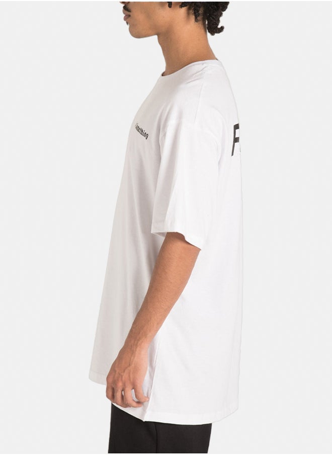 ماركو برجامو - تي شيرت أبيض بطبعة سوداء - Image 1