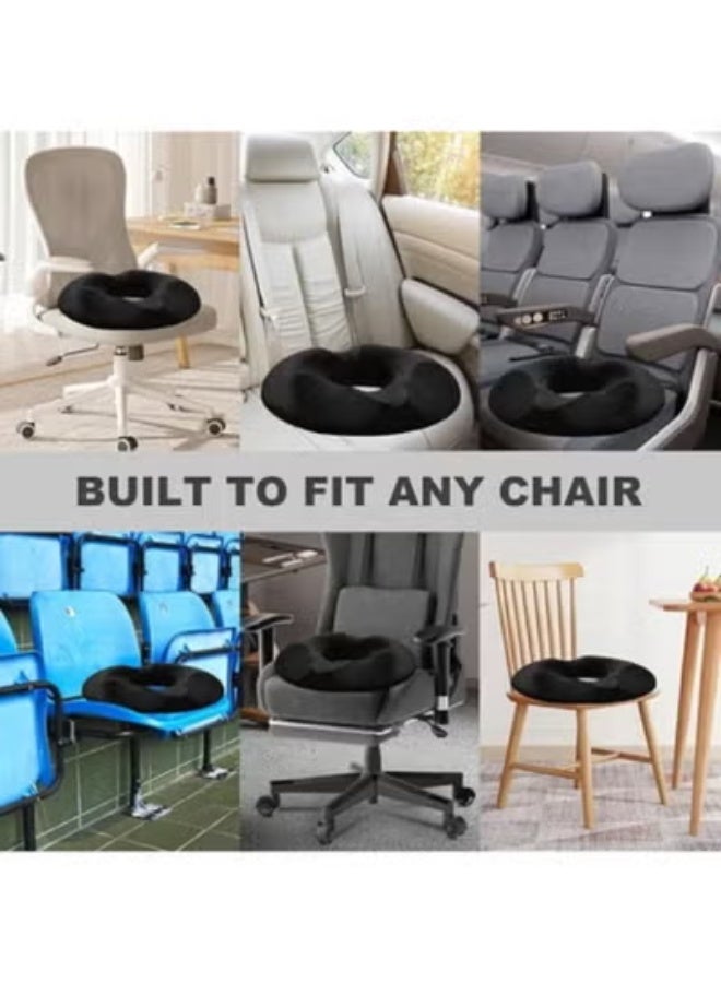وسادة مقعد ميموري فوم – وسادة مريحة لتقويم الجلوس للمكتب والسيارة والجيمج، قاعدة مانعة للانزلاق مع ارتداد بطيء وسحاب مخفي - Image 2