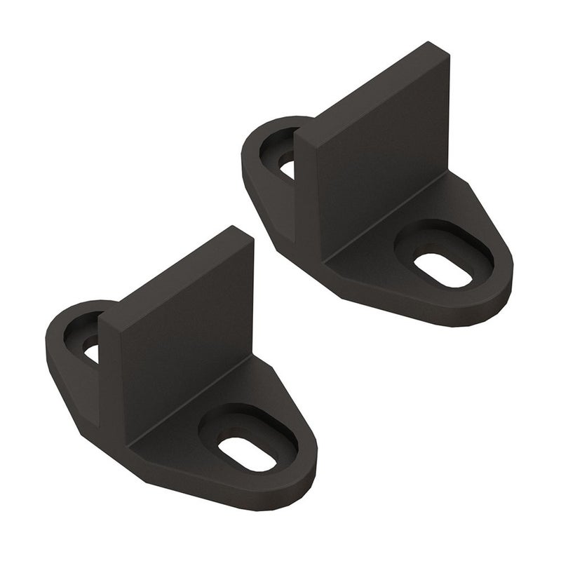 JUBEST Black Aluminum Floor Guide for Sliding Barn Door Hardware Set of 2 T Shape Guide Floor Mounted Install Easily