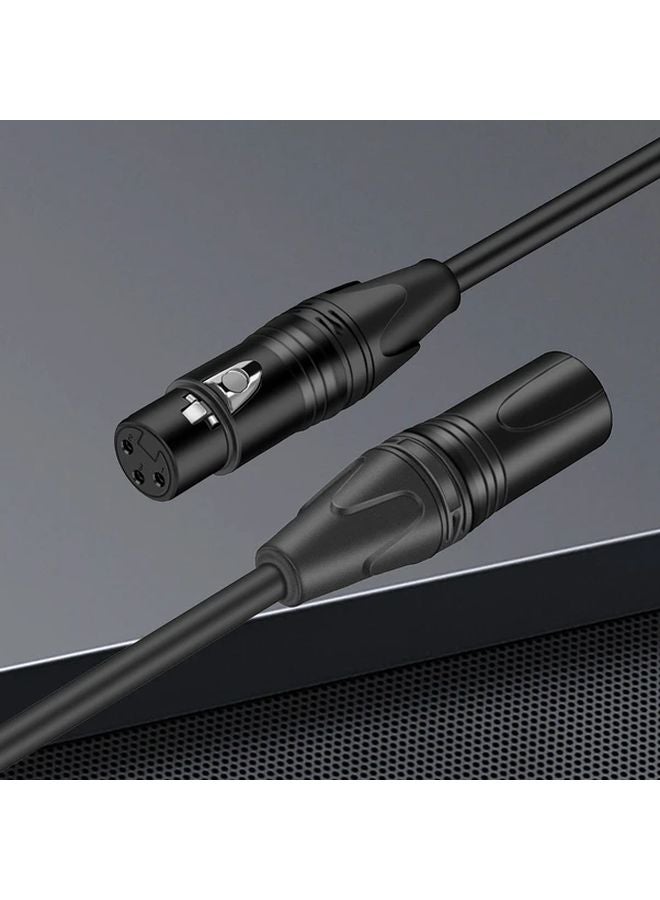 Professional XLR Male To Female Audio Cable 40ft Black Copper Conductor - Image 2