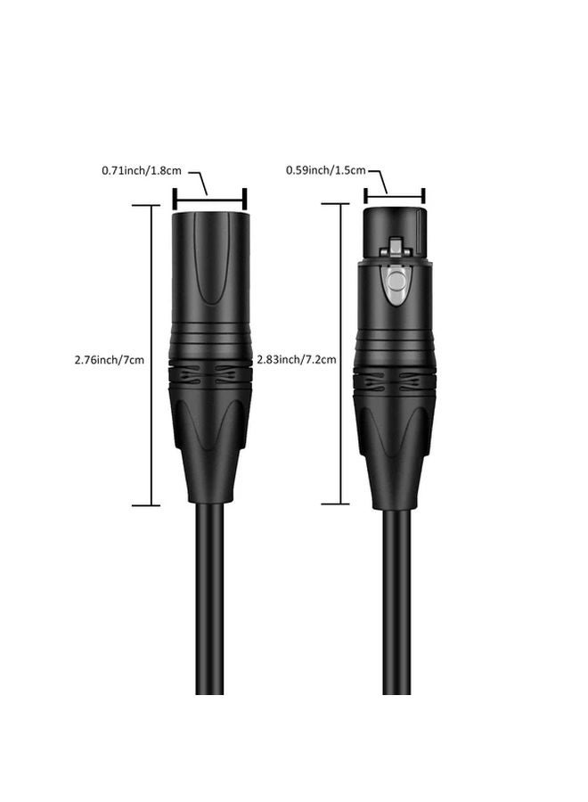 Professional XLR Male To Female Audio Cable 40ft Black Copper Conductor - Image 4