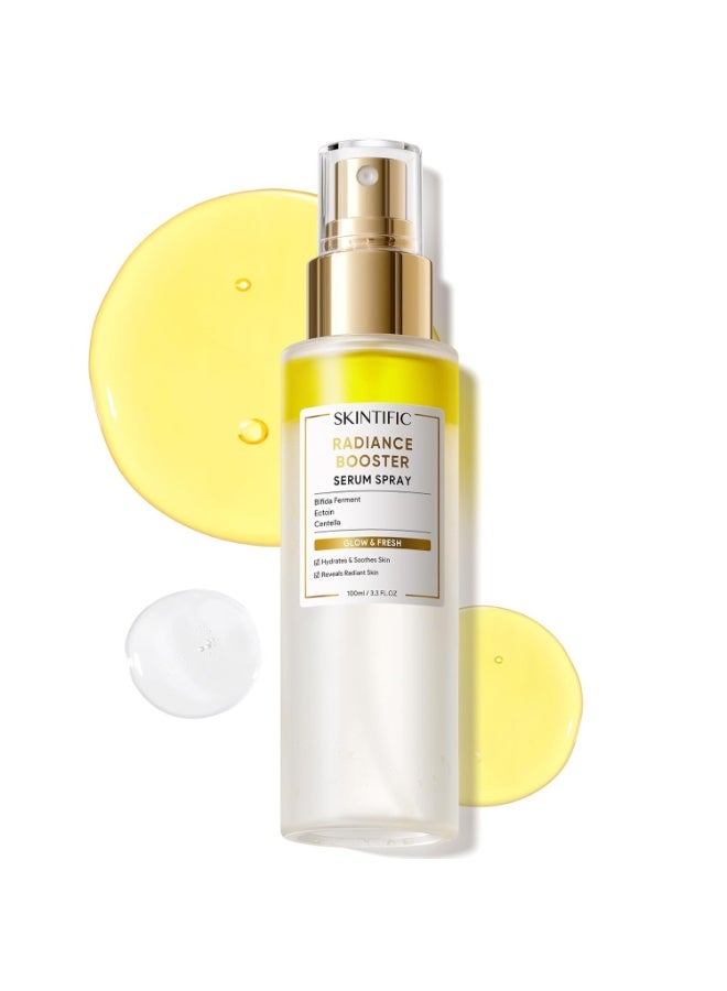 SKINTIFIC Radiance Booster Serum Spray, Hydrating Face Mist with Bifida Ferment & Squalane, Glow Serum for Radiant Skin, Soothes Skin, Vegan Skin Care, All In One Mist 3.3 fl oz - Image 1