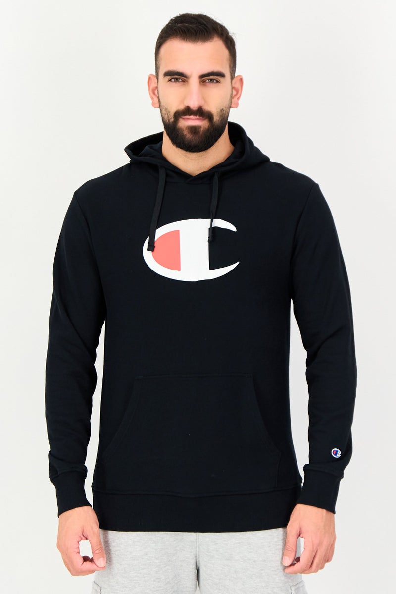 Champion Men Sportswear Fit Long Sleeve Outdoor Hoodies, Black - Image 1