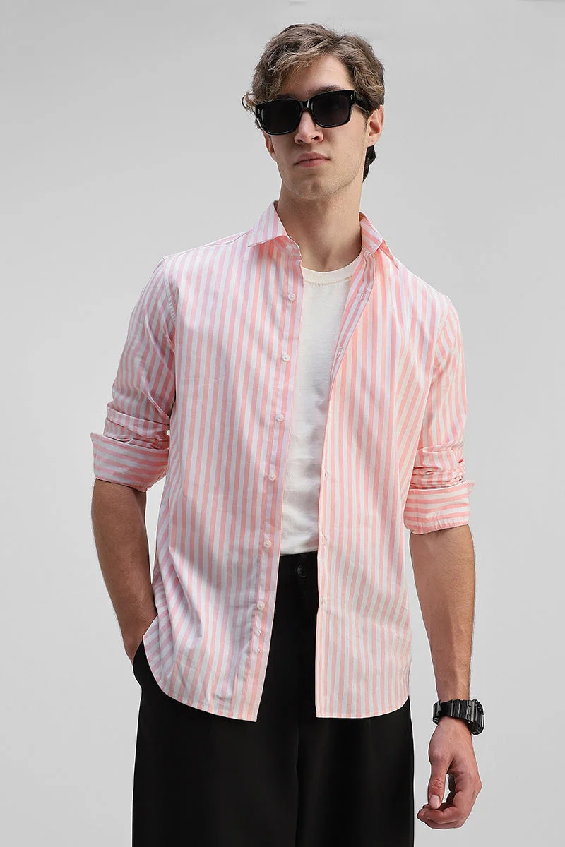 SNITCH Slim Fit Stretch Stripes Shirt