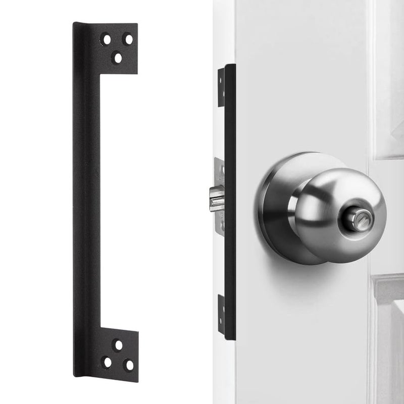 MOSECYOU Door Latch Guard Plate Outswing Door Security Protector Door Latch Shield Cover to Block Access to The Door LockDeadbolt Latch 7 in 1pack
