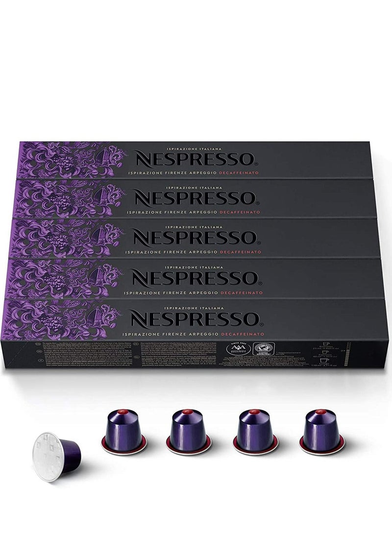 نسبرسو كبسولات نسبريسو أوريجينال لاين  أربيجيو ديكافيناتو  قهوة محمصة داكنة  50 كبسولة قهوة - Image 1