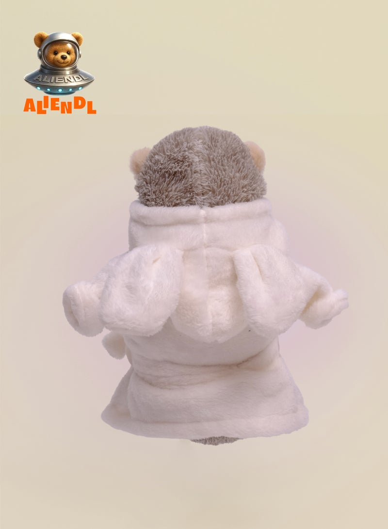 ALIENDL Tender Hedgehog – Plush Hedgehog Stuffed Animal Toy for Baby Kids, Soft Cute Hedgehog Outfit Doll Gift Set with Removable Clothes & Pouch, Adorable Gift for Kids, Girls & Friends - Image 4
