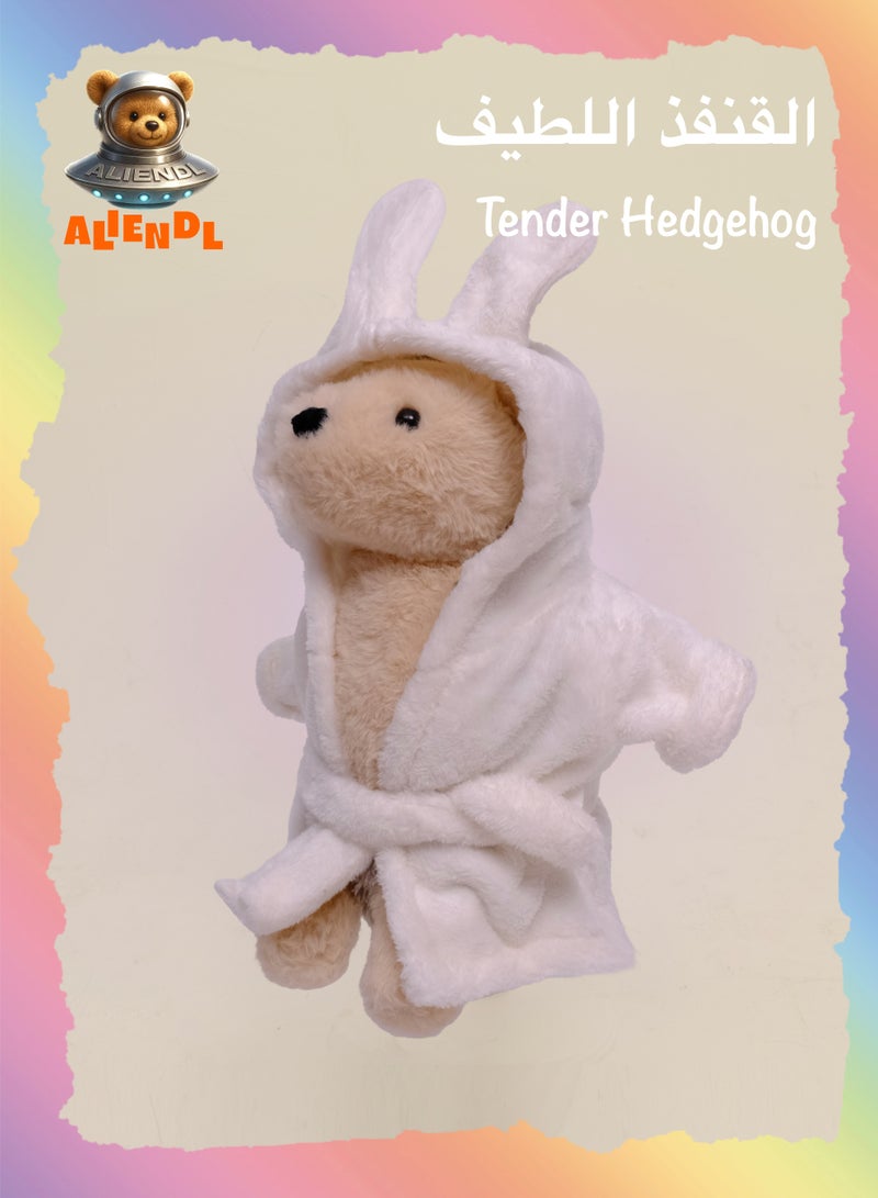 ALIENDL Tender Hedgehog – Plush Hedgehog Stuffed Animal Toy for Baby Kids, Soft Cute Hedgehog Outfit Doll Gift Set with Removable Clothes & Pouch, Adorable Gift for Kids, Girls & Friends - Image 1