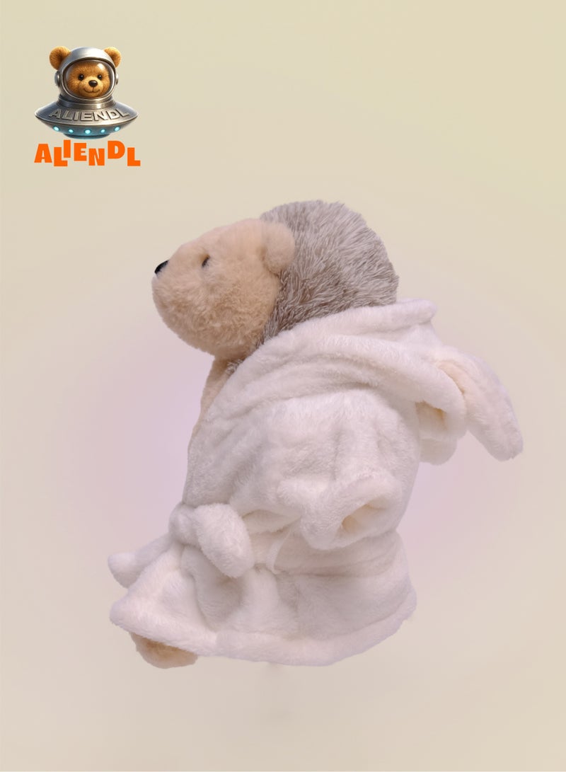 ALIENDL Tender Hedgehog – Plush Hedgehog Stuffed Animal Toy for Baby Kids, Soft Cute Hedgehog Outfit Doll Gift Set with Removable Clothes & Pouch, Adorable Gift for Kids, Girls & Friends - Image 3
