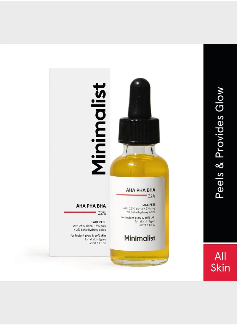 Minimalist Skincare AHA PHA BHA 32% Face Peel