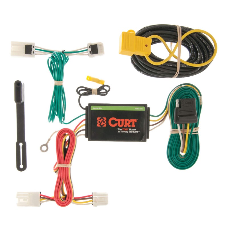 CURT 56127 VehicleSide Custom 4Pin Trailer Wiring Harness Fits Select Mitsubishi RVR Outlander Sport Lancer