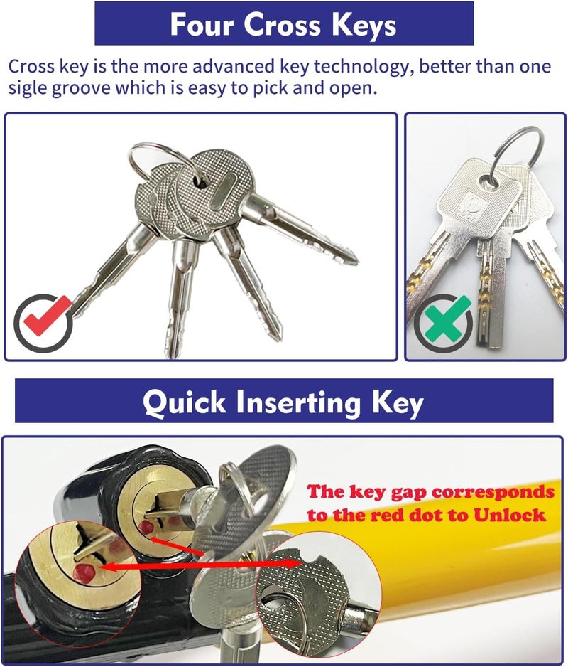 DODOMES Heavy Duty Steering Wheel Lock - Image 5